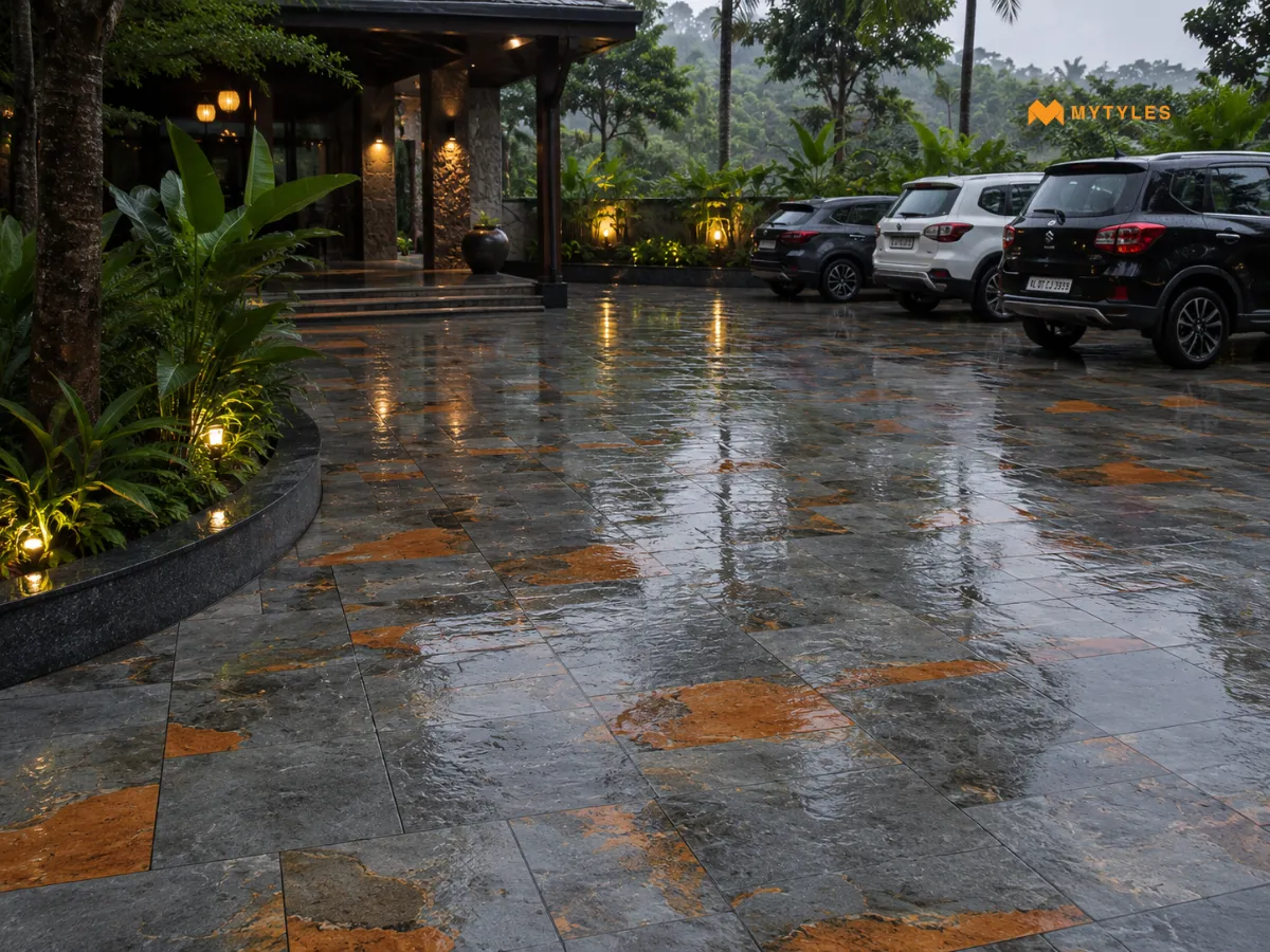Vitrified Gray Digital Parking Floor